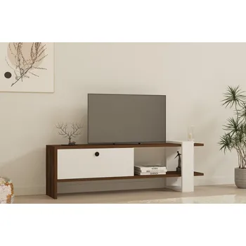 Televizní stolek TV stolek Gaye - Walnut, White