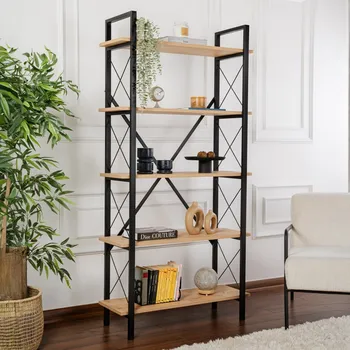 Knihovna Knihovna Elysian - Oak, Black