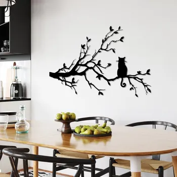 Věšák Dekorativní kovový doplněk na zeď Cat 12