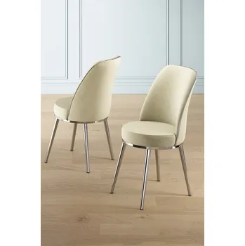 Jídelní stůl Sada židlí (6 kusů) Pefa - Cream, Chrome