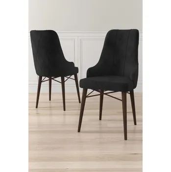 Jídelní stůl Sada židlí (6 kusů) Neta - Black, Brown