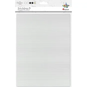 Vlnitá lepenka A4, 5 metalických barev, mix