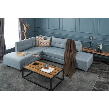 Pohovka Rohová rozkládací pohovka Manama Corner Sofa Bed Left - Light Blue