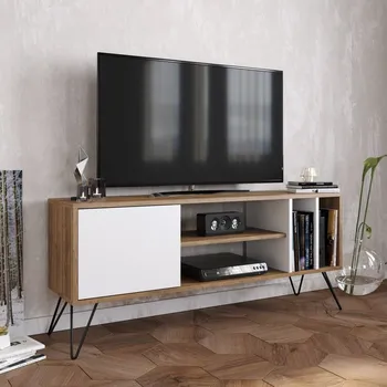 Televizní stolek TV stolek Mistico (140) - Walnut, White