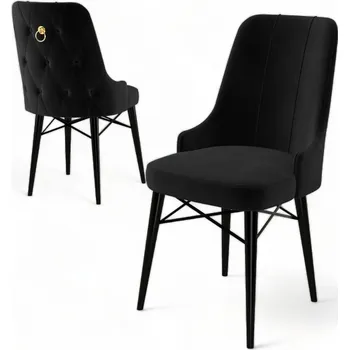 Jídelní stůl Sada židlí (6 kusů) Pare - Black