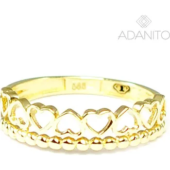 Prsten Zlatý prsten srdíčka