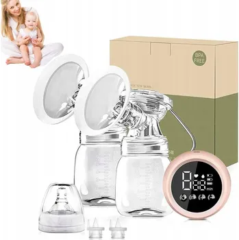 Elektrická odsávačka mateřského mléka růžová 240 ml s regulací síly sání