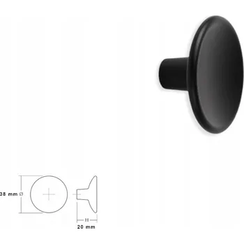 Nábytkové kování Držák nábytkového knoflíku VIEFE 0530 DISC 38 mm černý