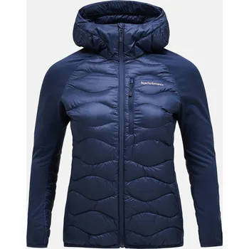 Dámská Prošívaná bunda PEAK PERFORMANCE HELIUM DOWN HYBRID HOOD WOMEN G79840010_2N3 – Tmavě modrá L