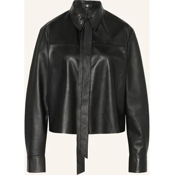 Dámská halenka Riani Dámská Kožená Halenka S Odnímatelnou Vázačkou, černá, 46