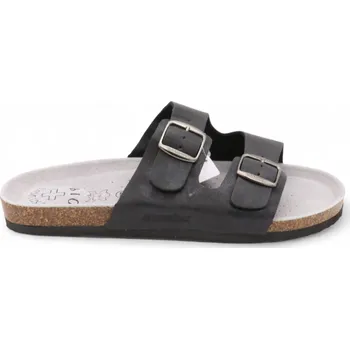 Pánské pantofle SAMLUX® Pánské kožené korkové pantofle černé 978M Barva: Black, Velikost: 41