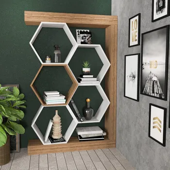 Knihovna Knihovna Artemis - Walnut, White