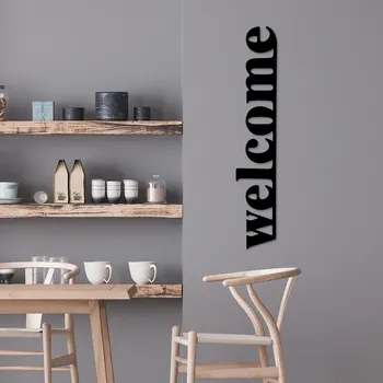 Věšák Dekorativní kovový doplněk na zeď Welcome-5