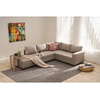 Pohovka Rohová rozkládací pohovka Aly Left - Beige