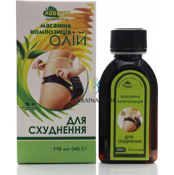 Masážní přípravek Zeštíhlující masážní olej, 100% přírodní, Adverso, 110 ml