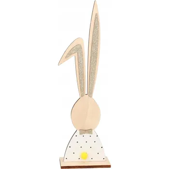 Obraz ZAJÍC ZAJÍČEK DŘEVĚNÝ VELIKONOČNÍ FIGURKA 35 CM DEKORACE NA STŮL