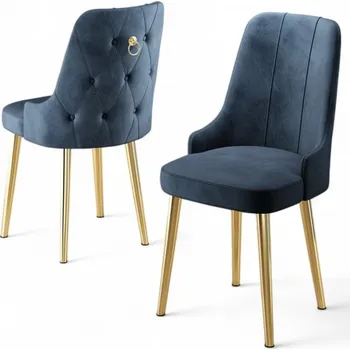 Barová židle Sada židlí (2 kusy) Newa - Anthracite, Gold