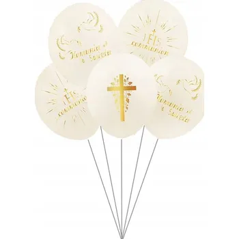 Balónek BALÓNKY K PRVNÍMU SVATÉMU PŘIJÍMÁNÍ SADA BALÓNKŮ SVATÉ PŘIJÍMÁNÍ SVATÉ PŘIJÍMÁNÍ IHS 5KS