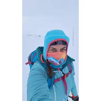 Sportovní čelenka Zimní culíkovka a nákrčník 2v1 - Horský lyžař (Vyteplená culíkovka a nákrčník 2v1 z microfleecu)