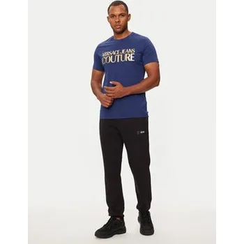 Pánské kalhoty Versace Jeans Couture Teplákové kalhoty 7GAA3B0 Černá Regular Fit S