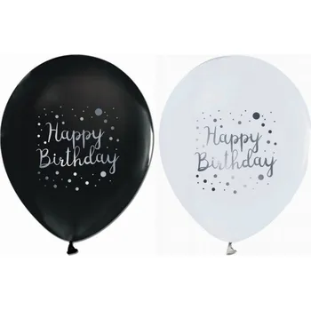 Balónek ELEGANTNÍ BALÓNKY k NAROZENINÁM s nápisem Happy Birthday GODAN, 30 cm, 5 ks