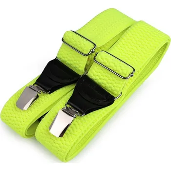 Kšandy Šle délka 120 cm šířka 4 cm vzor neon žlutá 650367, VELIKOST UNI