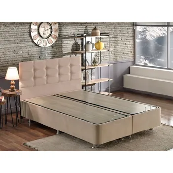 Postel Rám dvoulůžkové postele s čelem Polo - Light Brown (160 x 200)