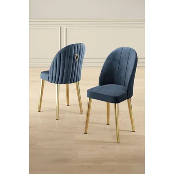 Barová židle Sada židlí (2 kusy) Mara - Anthracite, Gold