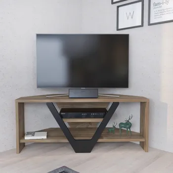 Televizní stolek TV stolek Karin - Walnut, Black