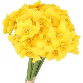 umělá květina UMĚLÁ KYTICE NARCISŮ KVĚTINY JAKO ŽIVÉ 41 CM DEKORACE DO DOMU