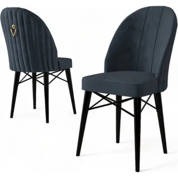 Jídelní stůl Sada židlí (6 kusů) Ritim - Anthracite, Black