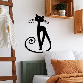 Dekorativní kovový doplněk na zeď Cat 6