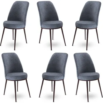 Jídelní stůl Sada židlí (6 kusů) Dexa - Fume, Brown