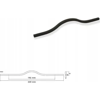 Nábytkové kování Nábytková úchytka VIEFE BRAVE 0452 192 mm černá matná