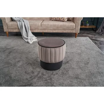 Taburet Puf Rose Puf - Grey