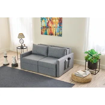 Pohovka Dvoumístná rozkládací pohovka Saros - Grey