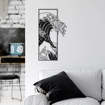 Věšák Dekorativní kovový doplněk na zeď Waves 3