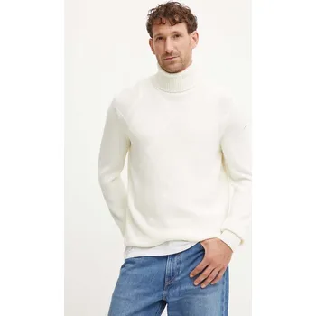 Pánský svetr Vlněný svetr Paul&Shark pánský, béžová barva, s golfem, 14311078 01X, vel. L