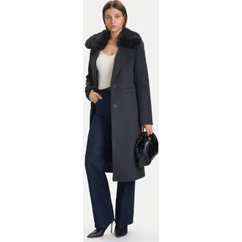 Dámský kabát Guess Vlněný kabát W5BL19 W2642 Šedá Regular Fit XS