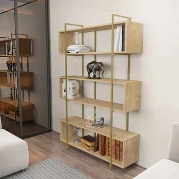 Knihovna Knihovna Bruti - Oak, Gold