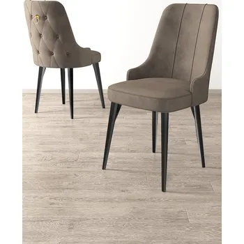 Jídelní stůl Sada židlí (6 kusů) Newa - Cappuccino, Black