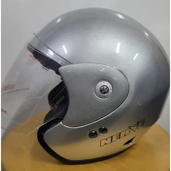 Helma na motorku NERVE Otevřená helma NH1008 Silver (bez kšiltu) - Velikost S