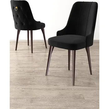 Jídelní stůl Sada židlí (6 kusů) Newa - Black, Brown