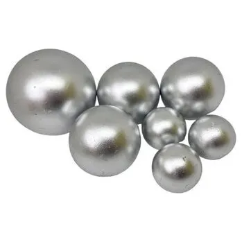 Jedlá dekorace na dort Čokoládové koule 7ks super stříbrné - K Decor