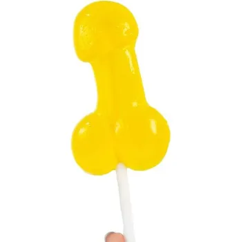 Žertovný předmět Secret Play Penis Lollipop with Alcohol Pina Colada