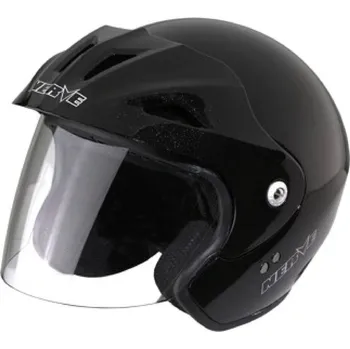 Motodoplněk NERVE Otevřená helma NH1008 Black (s kšiltem)