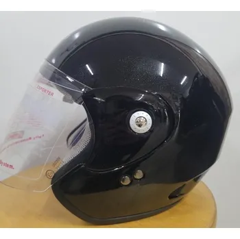 Helma na motorku NERVE Otevřená helma NH1008 Black (bez kšiltu) - Velikost XS