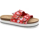 SAMLUX® Dámské korkové pantofle na platformě 8002 red Barva: Red, Velikost: 41