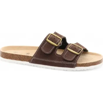 Pánské pantofle SAMLUX® Pánské korkové biopantofle hnědé 9057-M2 Barva: DK Brown, Velikost: 45
