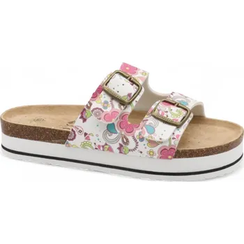 Dámské pantofle SAMLUX® Dámské korkové pantofle na platformě 8005 pink Barva: White, Velikost: 37